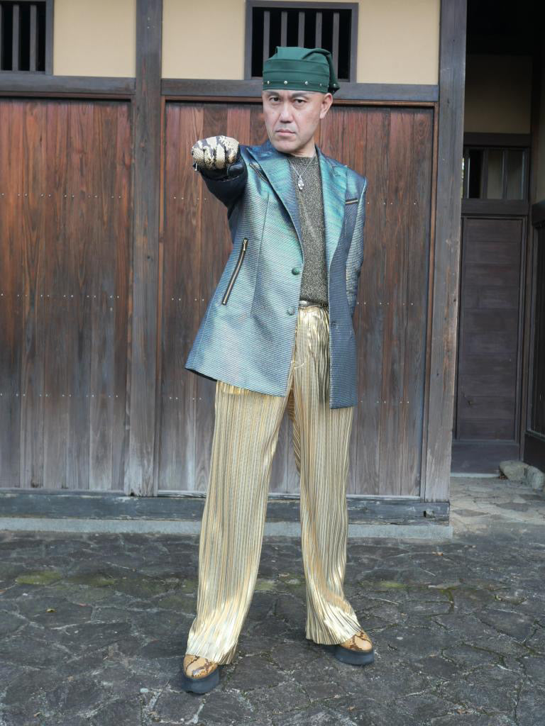 グログランジャケット　エメラルドグリーン